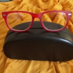 Betsey Johnson Red Matte frame Glasses